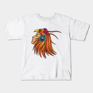 Phoenix girl listen music Kids T-Shirt